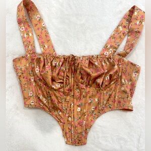 Floral Milkmaid Corset Top